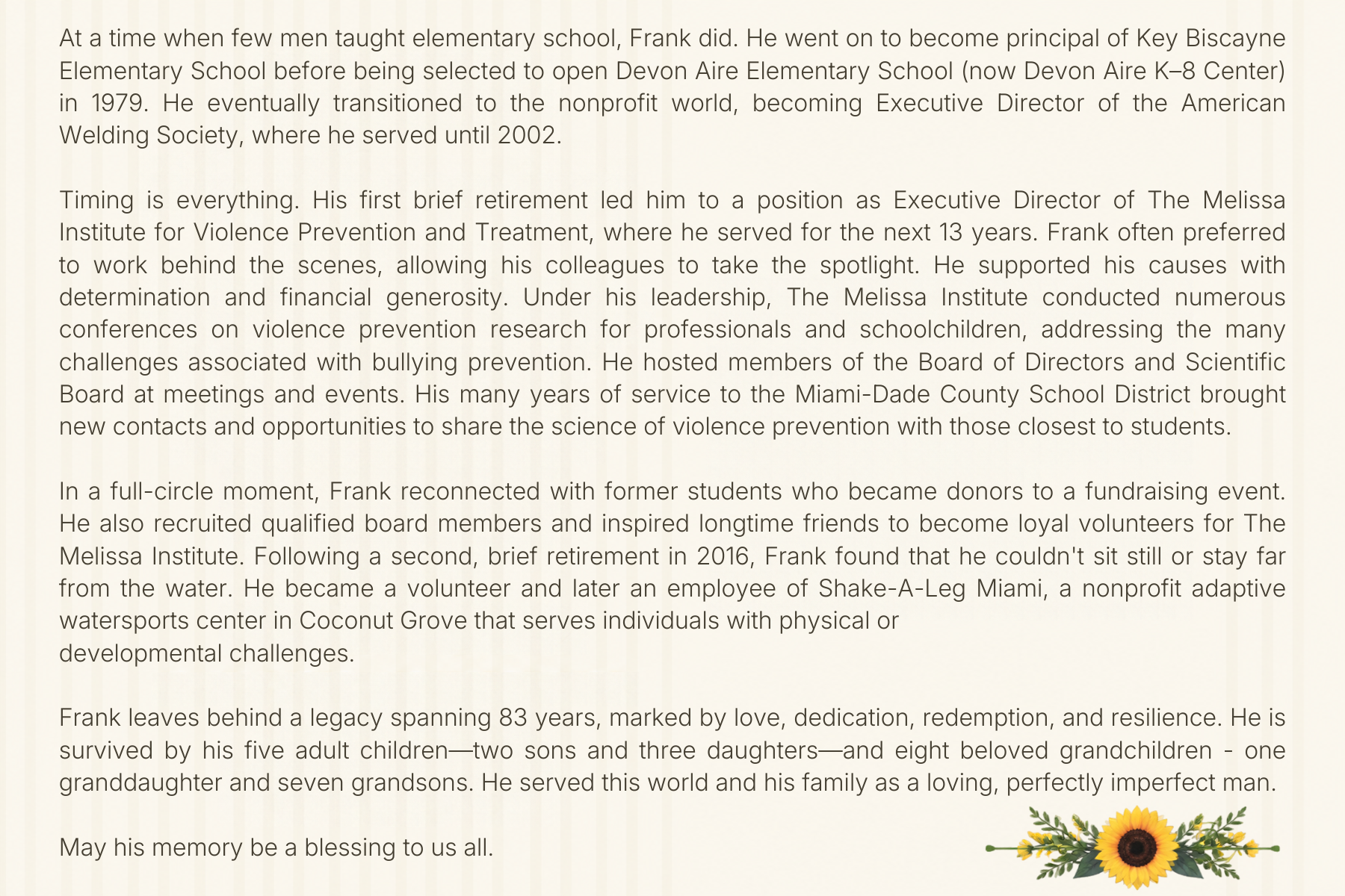 Frank Delaurier In Memoriam- pt2
